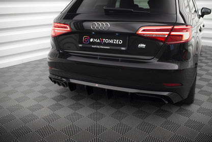 Rear valance audi a3 sportback 8v facelift (version with double exhaust tip)