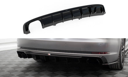 Rear valance audi a4 s-line b9 (version with dual exhaust tips on one side)