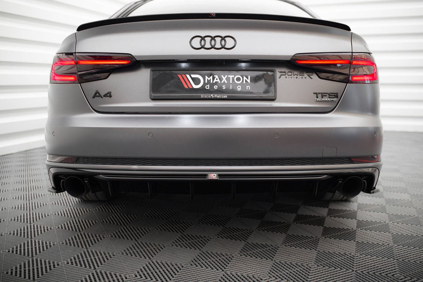 Rear valance audi a4 s-line b9 (version with single exhaust tips on both sides)