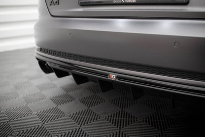 Rear valance audi a4 s-line b9 (version with single exhaust tips on both sides)
