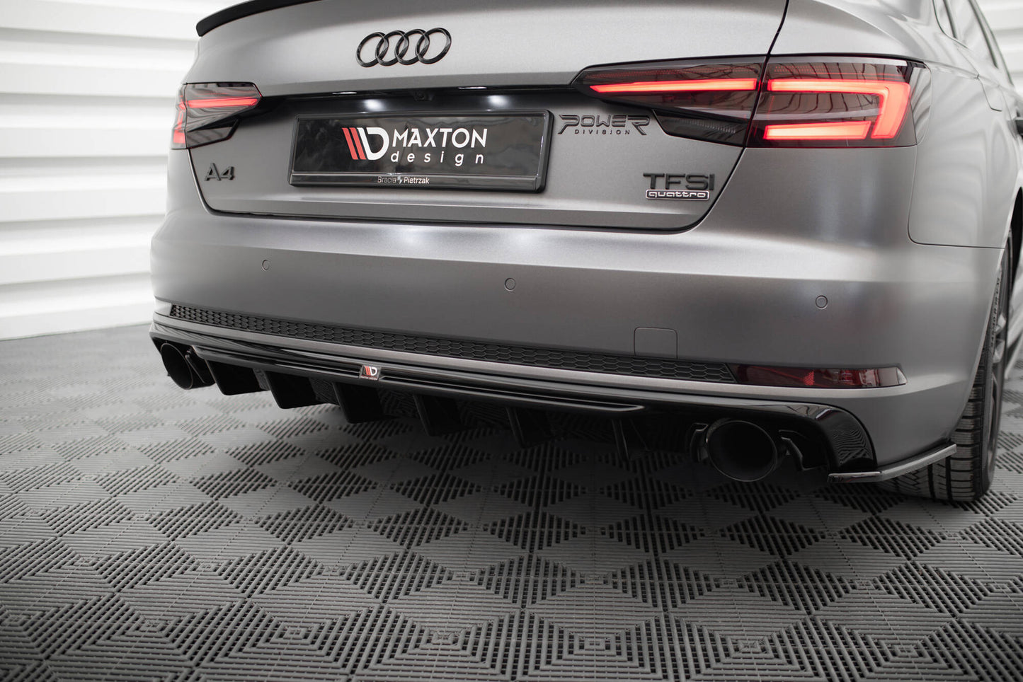 Rear valance audi a4 s-line b9 (version with single exhaust tips on both sides)