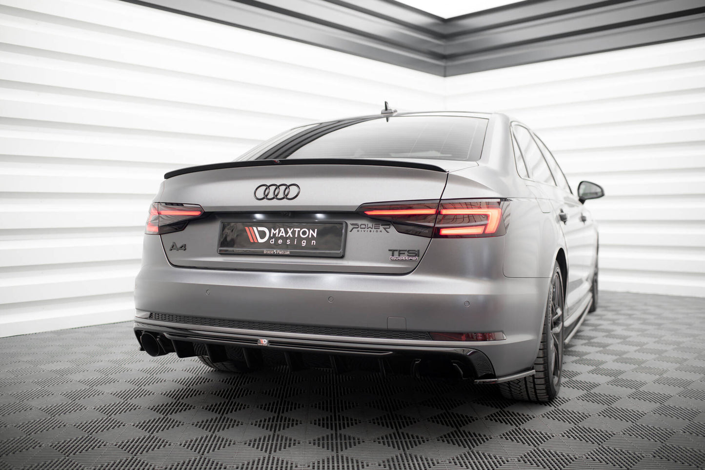 Rear valance audi a4 s-line b9 (version with single exhaust tips on one side)