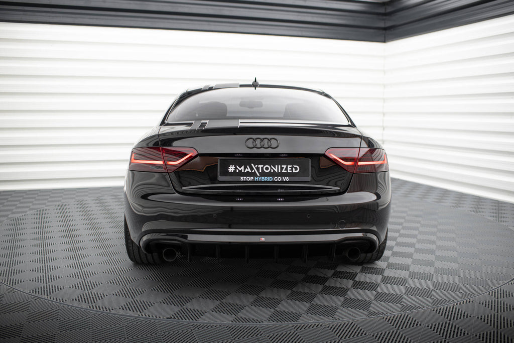 Real Valance Audi A5 Coupe / Cabrio S-Line 8T (version med enkelt udstødninger på begge sider)