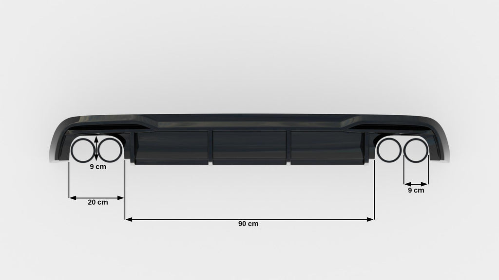 Rear valance audi a5 sportback 8t facelift (version with dual exhausts on both sides)