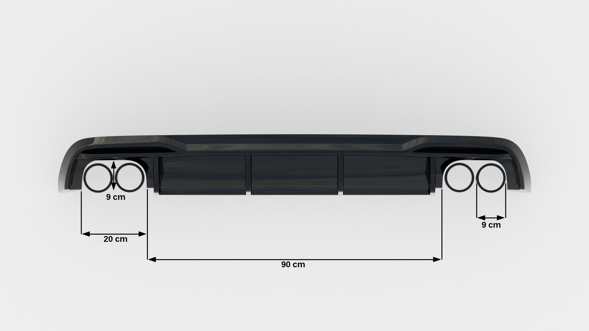 Rear valance audi a5 sportback 8t facelift (version with dual exhausts on both sides)