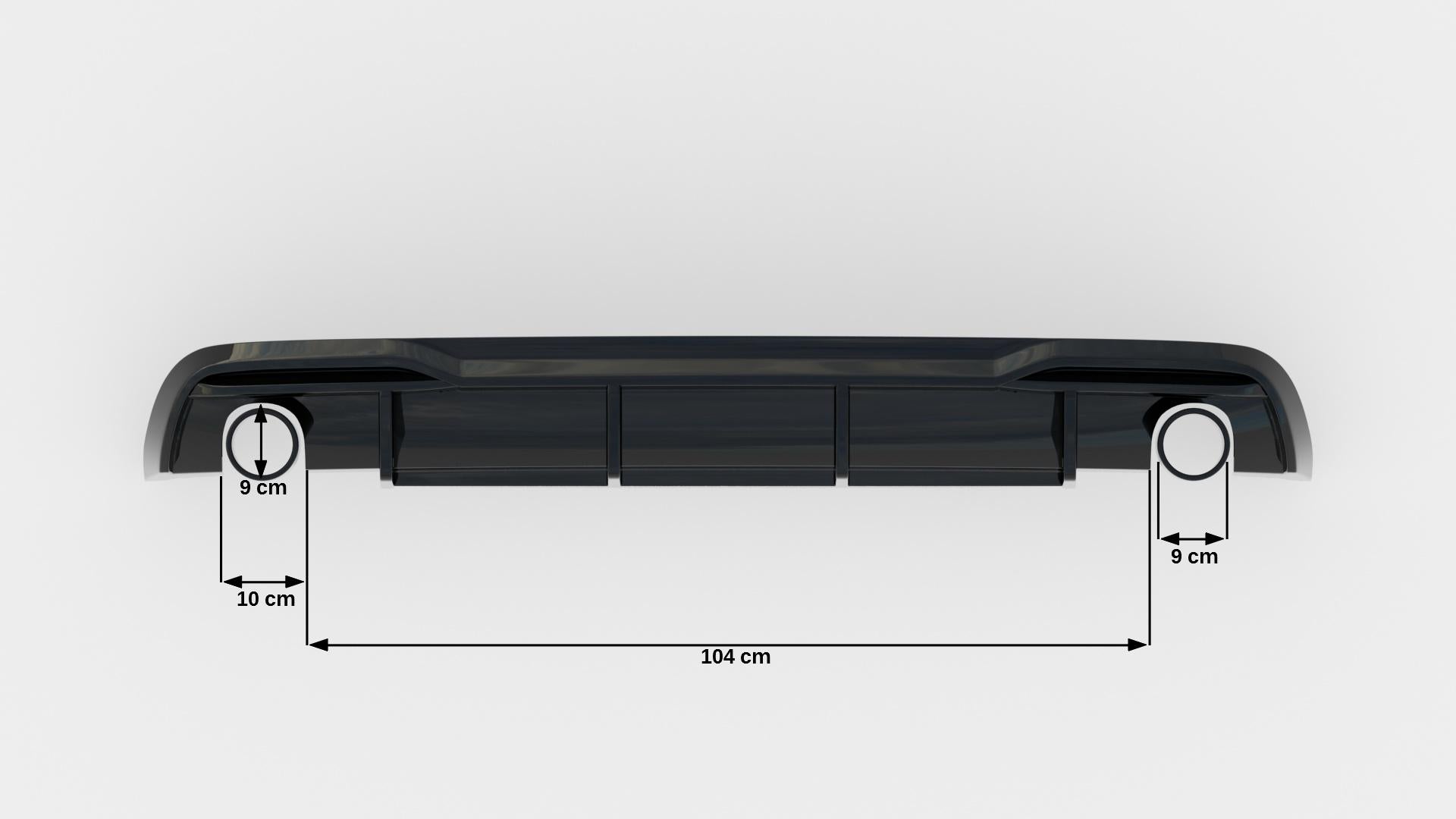 Rear valance audi a5 sportback 8t facelift (version with single exhausts on both sides)