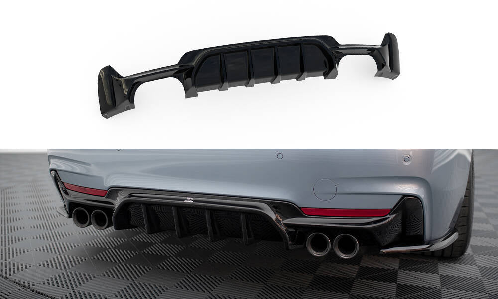 Rear valance bmw 4 coupe / gran coupe / cabrio m-pack f32 / f36 / f33 (version with dual exhausts on both sides)
