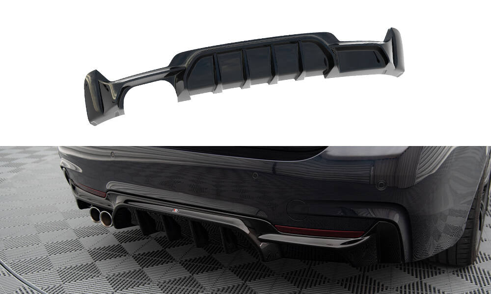 Rear valance bmw 4 coupe / gran coupe / cabrio m-pack f32 / f36 / f33 (version with exhaust on one side)