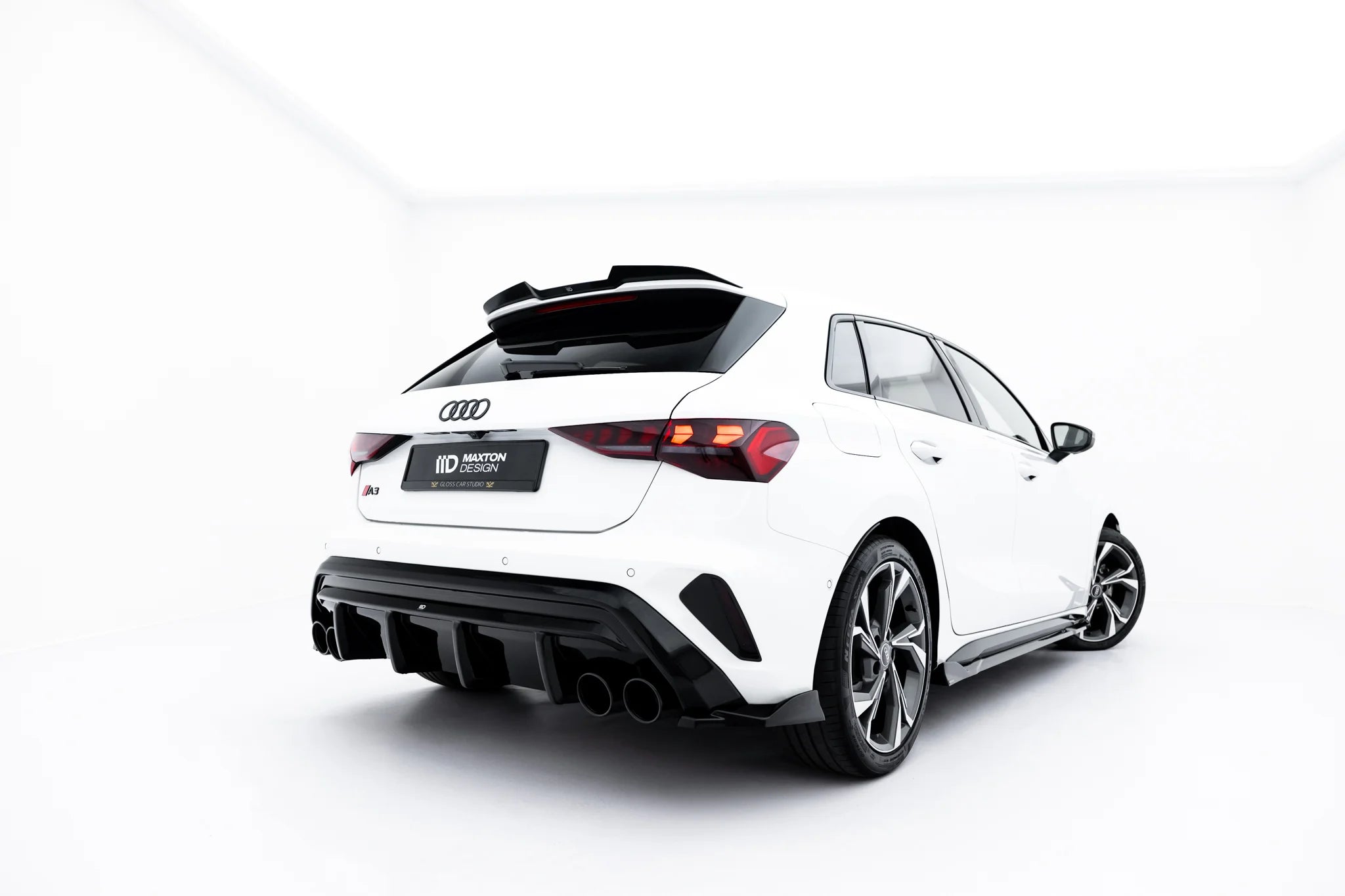 Rear valance + exhaust ends imitation audi a3 s-line sportback 8y facelift