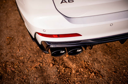 Rear valance + exhaust ends imitation audi a6 s-line / s6 c8 / c8 facelift