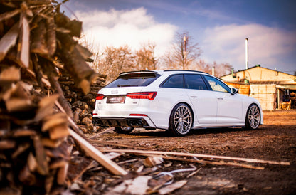 Rear valance + exhaust ends imitation audi a6 s-line / s6 c8 / c8 facelift