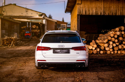 Rear valance + exhaust ends imitation audi a6 s-line / s6 c8 / c8 facelift