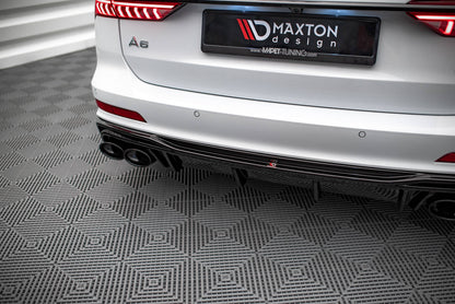 Rear valance + exhaust ends imitation audi a6 s-line / s6 c8 / c8 facelift