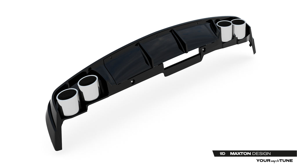 Rear valance + exhaust ends imitation audi a6 sedan / avant c8 / c8 facelift