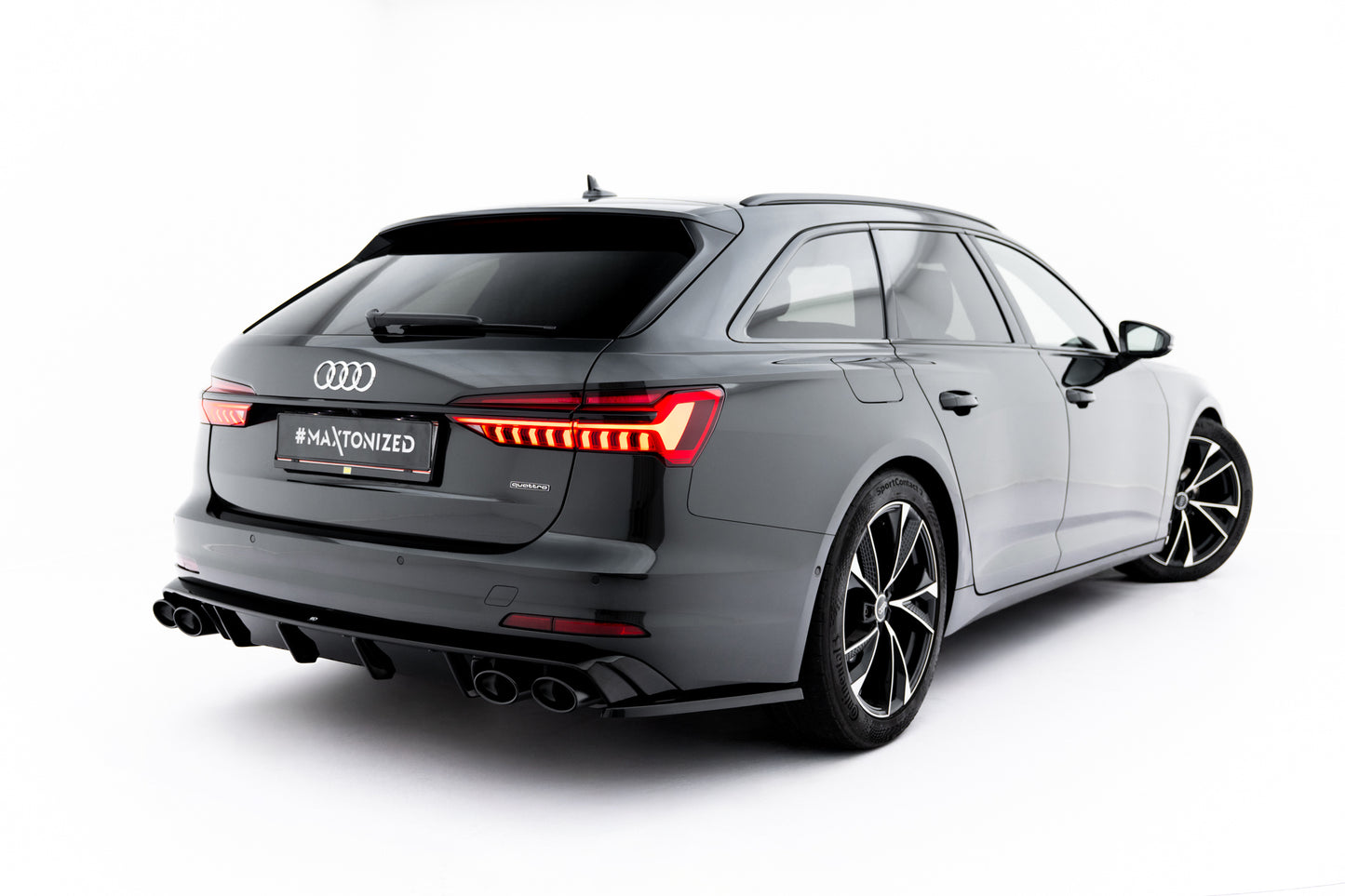 Rear valance + exhaust ends imitation audi a6 sedan / avant c8 / c8 facelift