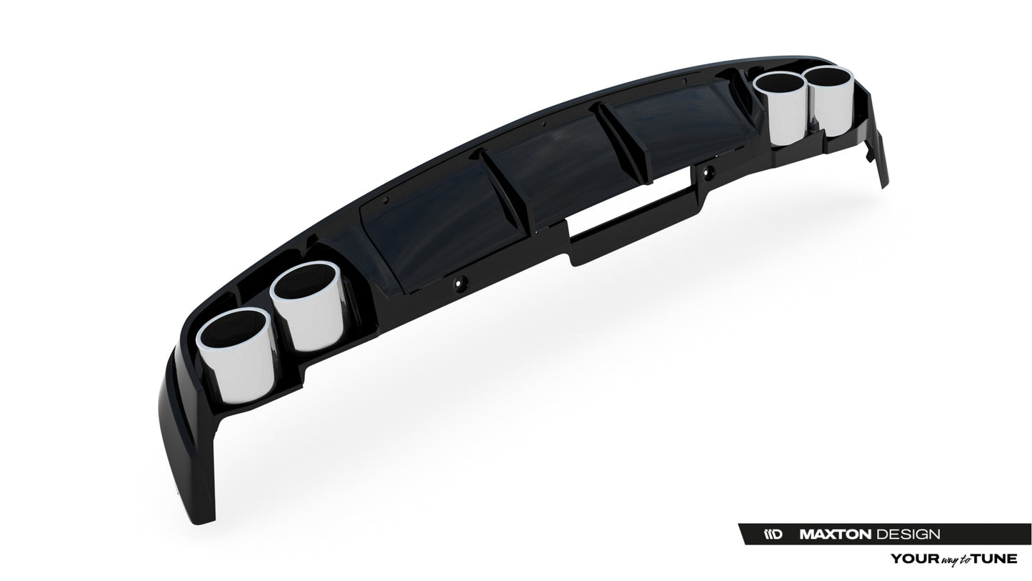 Rear valance + exhaust ends imitation audi a6 sedan / avant c8 / c8 facelift