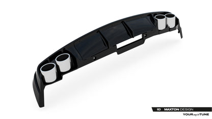 Rear valance + exhaust ends imitation audi a6 sedan / avant c8 / c8 facelift