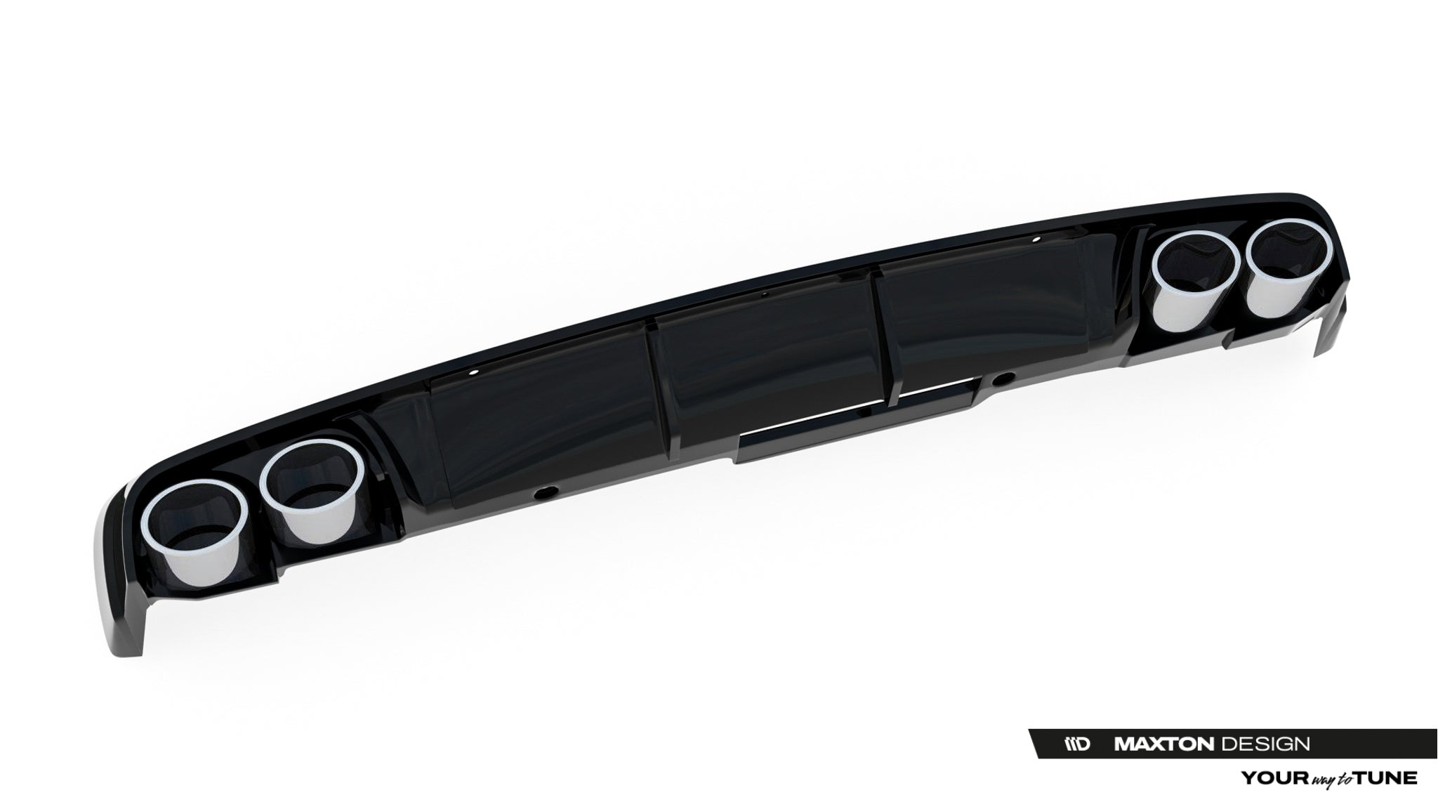 Rear valance + exhaust ends imitation audi a6 sedan / avant c8 / c8 facelift