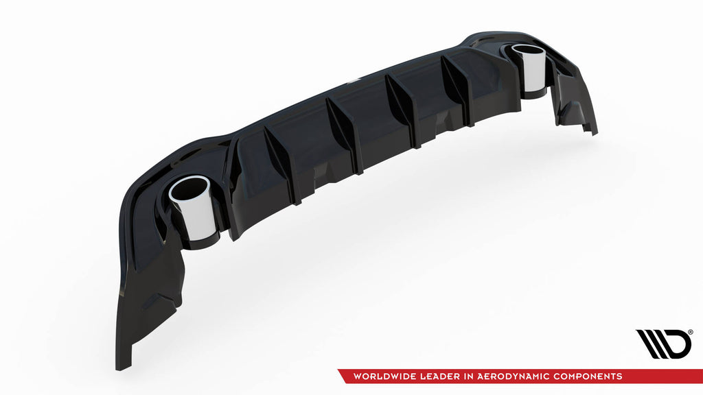 Rear valance + exhaust ends imitation volkswagen golf gte / r-line mk8 / mk8 facelift