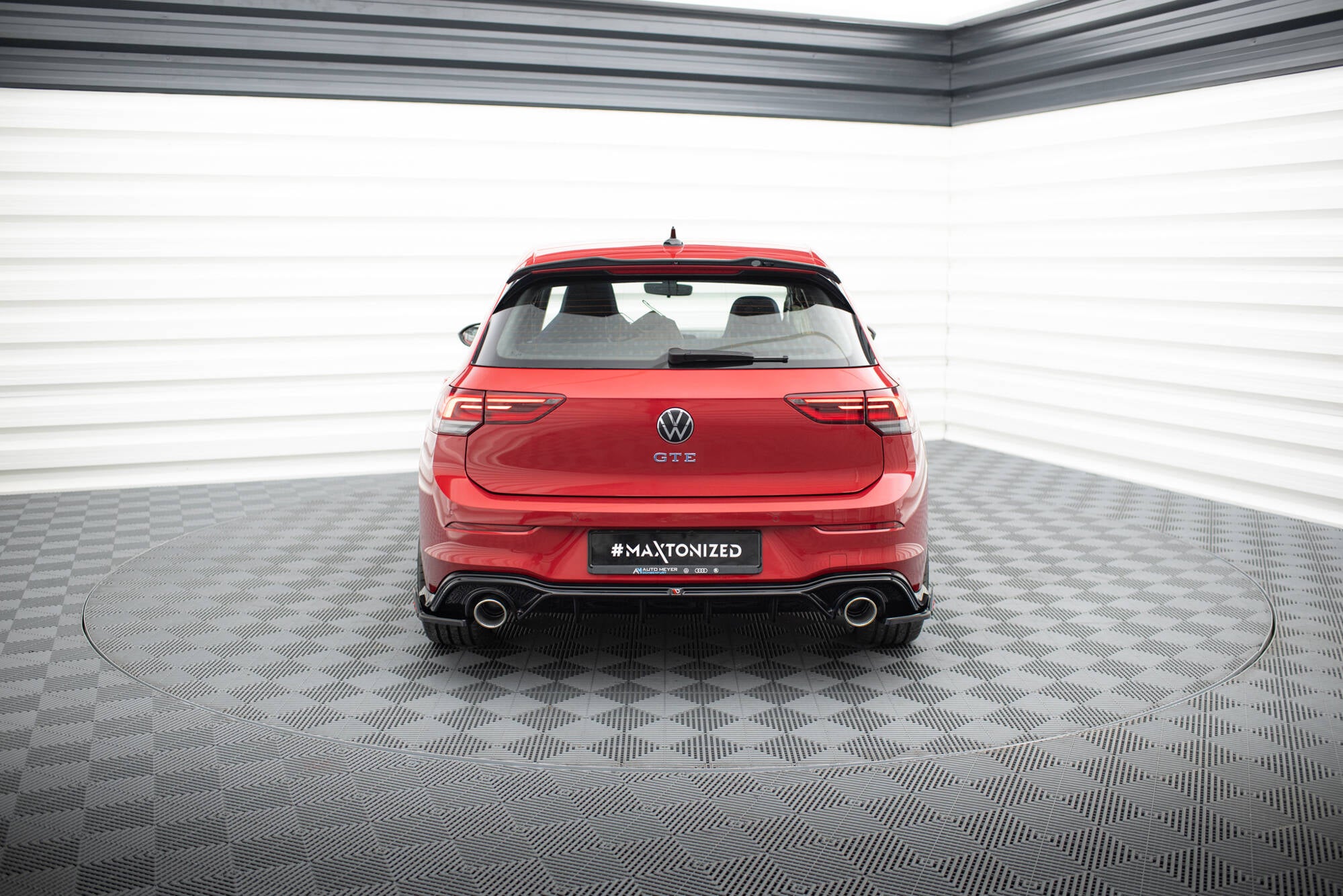 Rear valance + exhaust ends imitation volkswagen golf gte / r-line mk8 / mk8 facelift