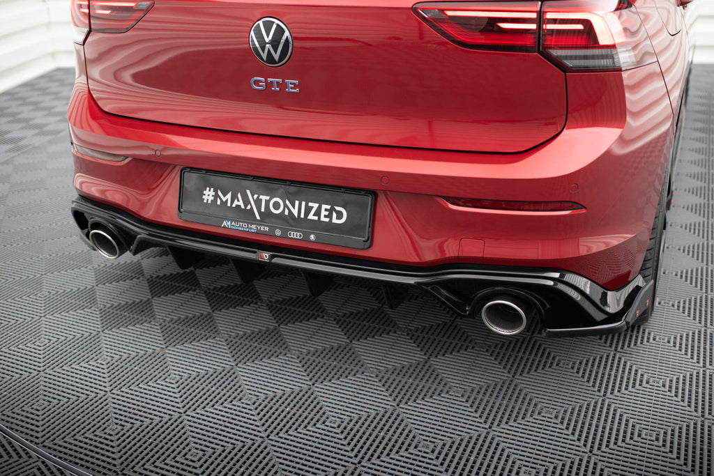 Rear valance + exhaust ends imitation volkswagen golf gte / r-line mk8 / mk8 facelift