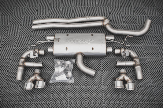 Rear valance + milltek sport exhaust audi rs3 sportback 8v facelift