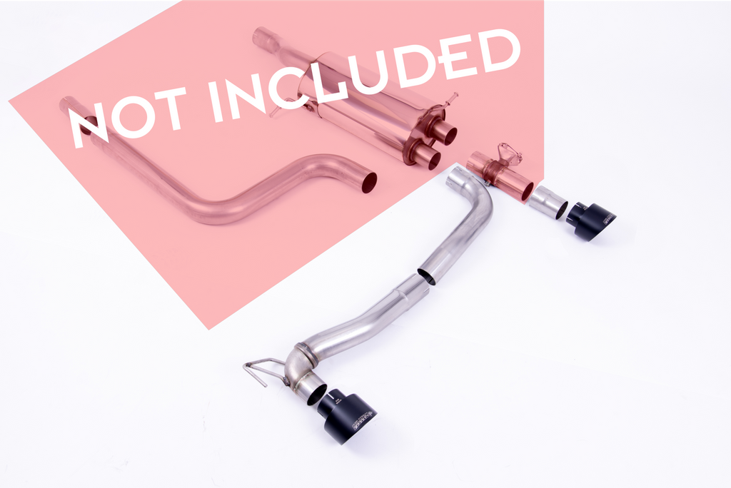 Rear valance + milltek sport exhaust extension ford fiesta st mk8