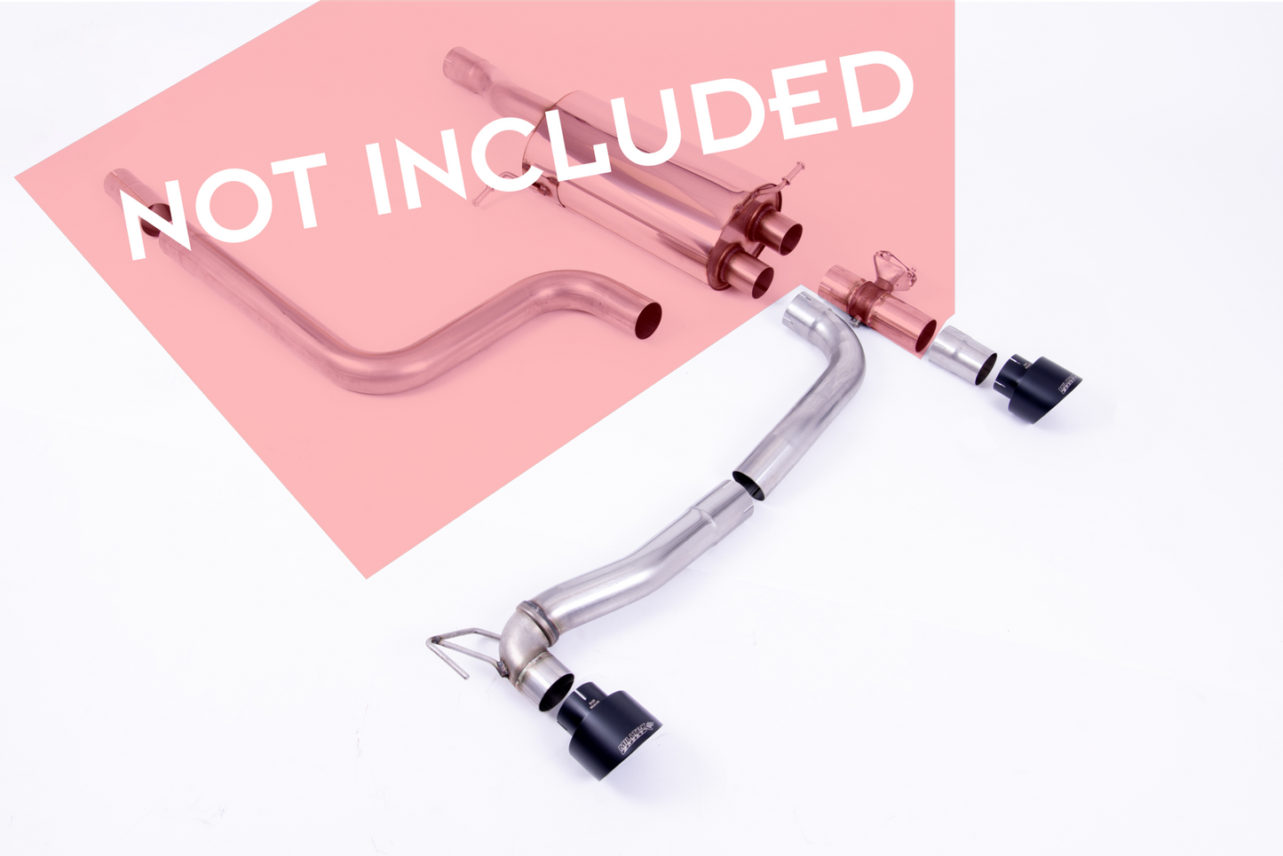 Rear valance + milltek sport exhaust extension ford fiesta st mk8