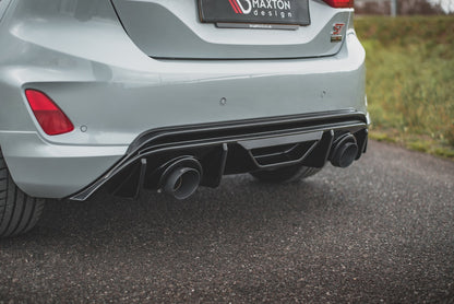 Rear valance + miltek sport exhaust ford fiesta st mk8 + gpf system