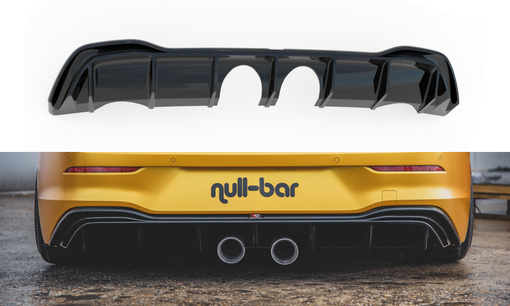 Rear valance (r32 look) with exhaust volkswagen golf mk8