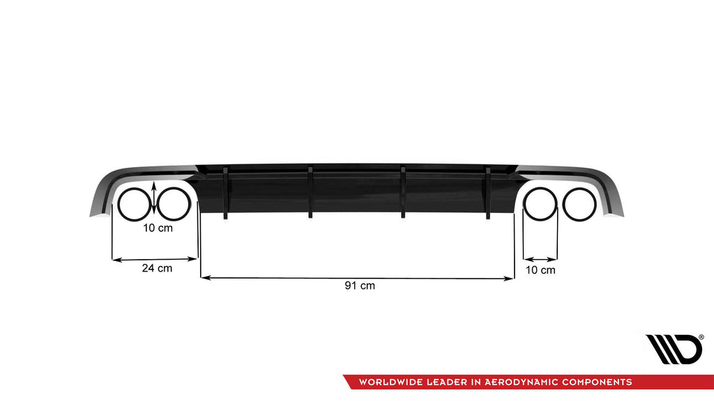 Rear valance v.1 audi s6 c7 facelift