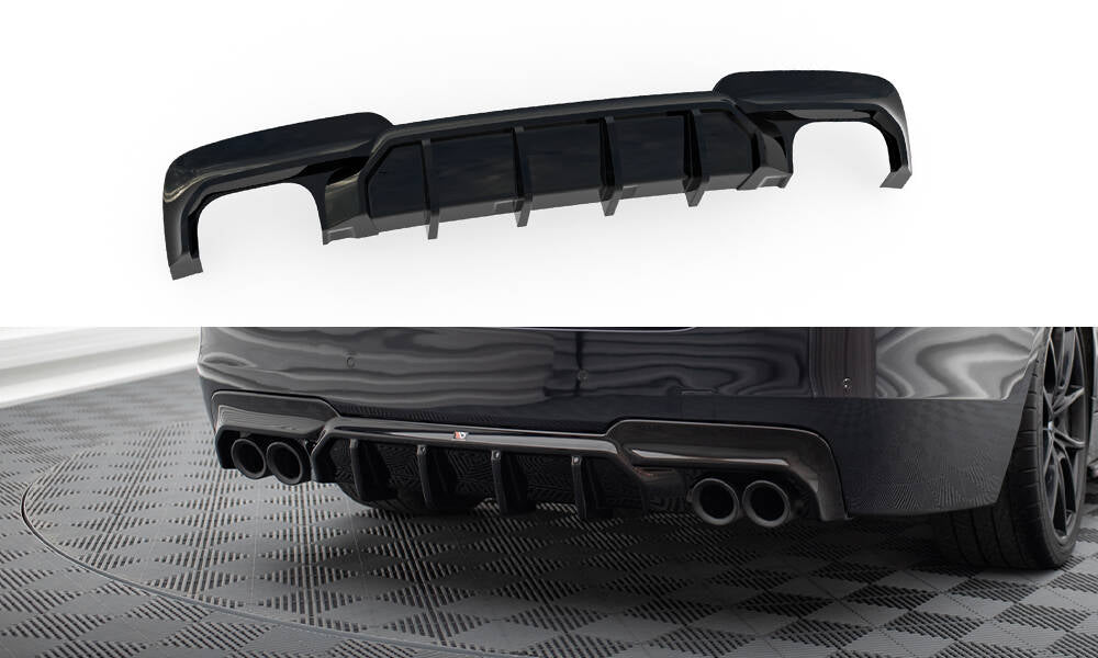 Bagerste valance v.2 BMW 5 m-pack F10 / F11 (version med to dobbelt udstødninger)