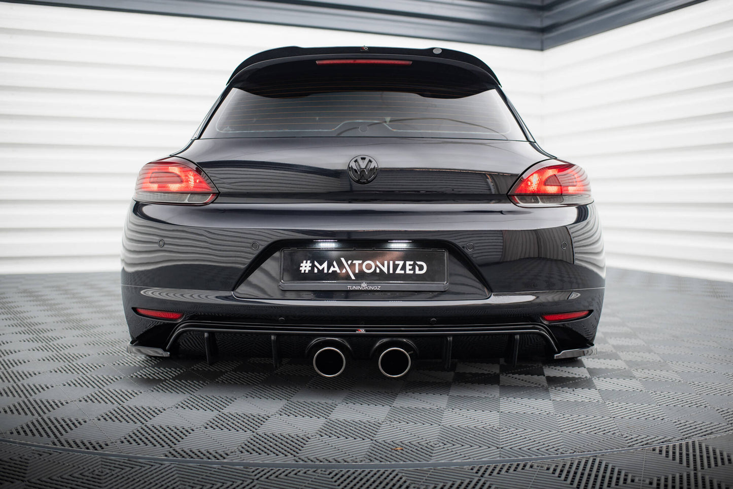 Rear valance v.2 volkswagen scirocco mk3 (r32 exhaust)