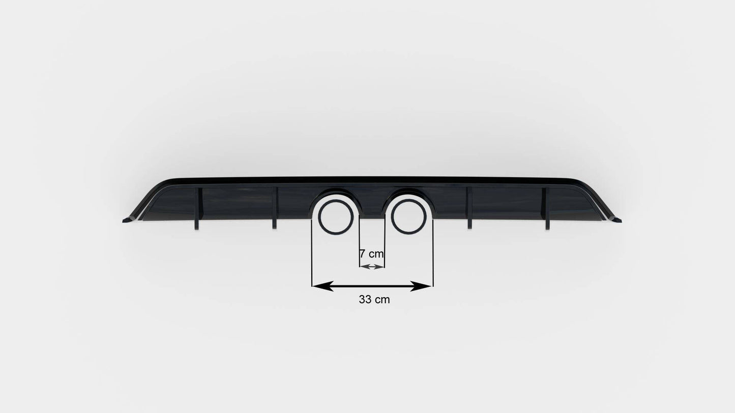 Rear valance v.2 volkswagen scirocco mk3 (r32 exhaust)