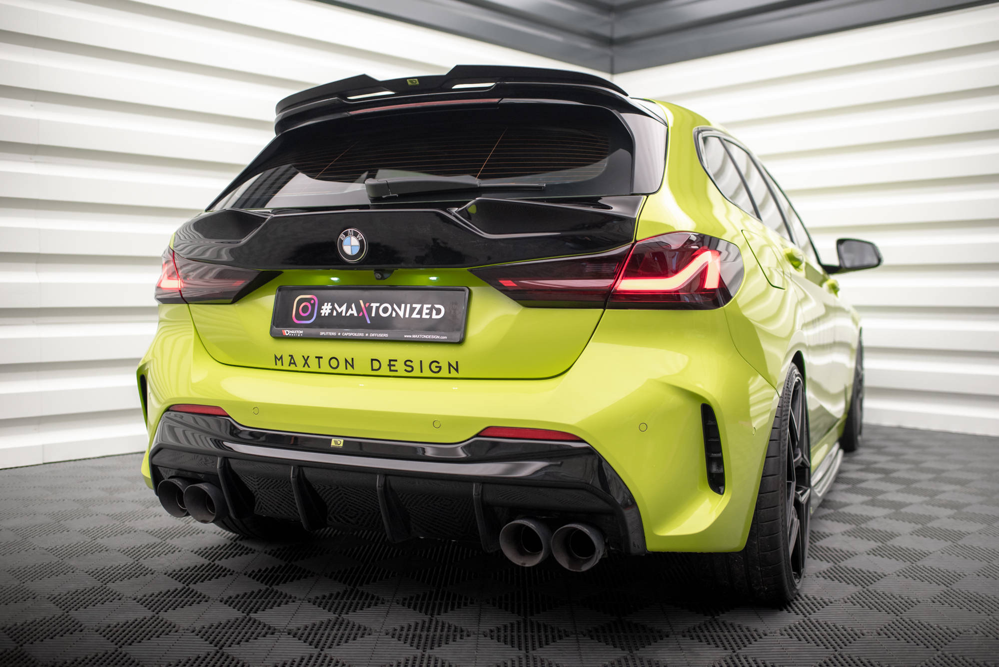 Takakontti v.3 bmw 1 f40 m-pack/ m135i (kahden ulostilan versio)