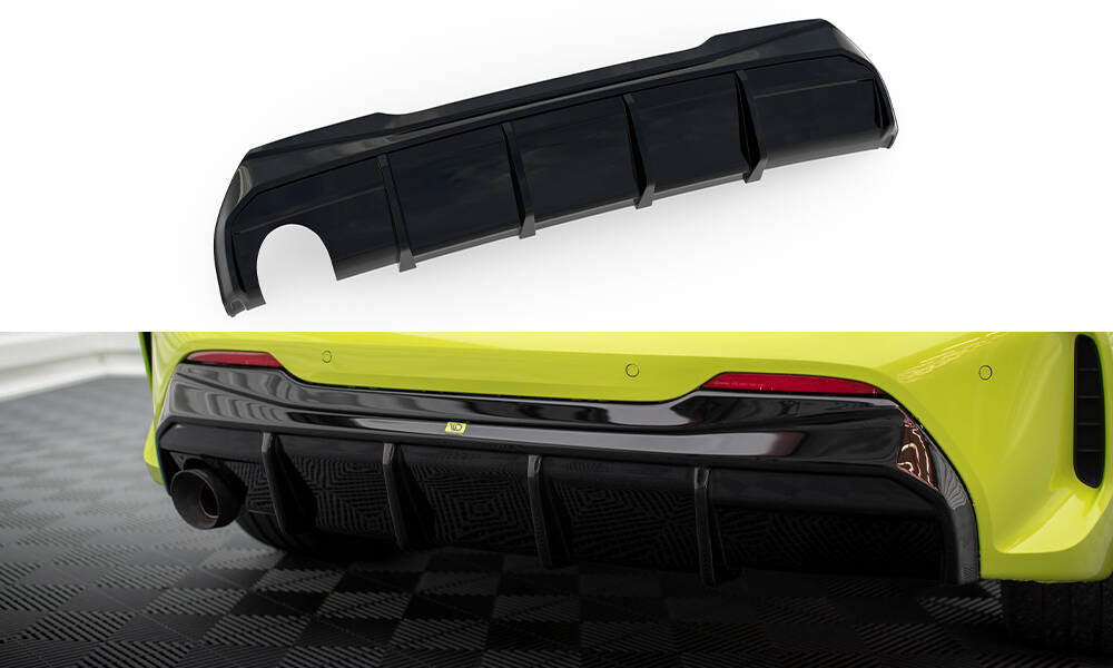 Bagerste valance v.3 BMW 1 F40 m-pack (version med enkelt udstødningstips på den ene side)