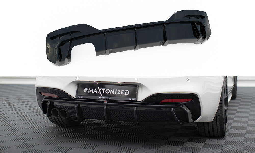 Rear valance v.3 bmw 1 m-pack f20 facelift (single side dual exhaust version)