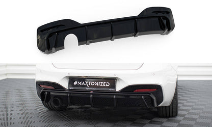 Rear valance v.3 bmw 1 m-pack f20 facelift (version with single exhaust on one side)