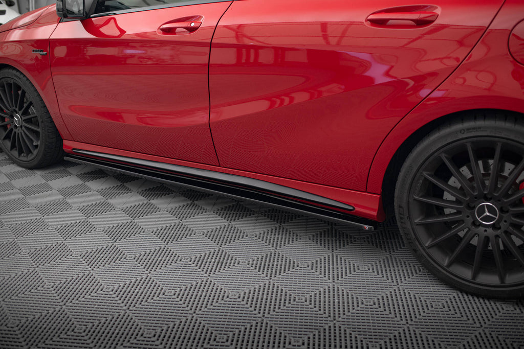Side skirts diffusers mercedes a w176/ cla 117 amg/ cla 117 amg line facelift