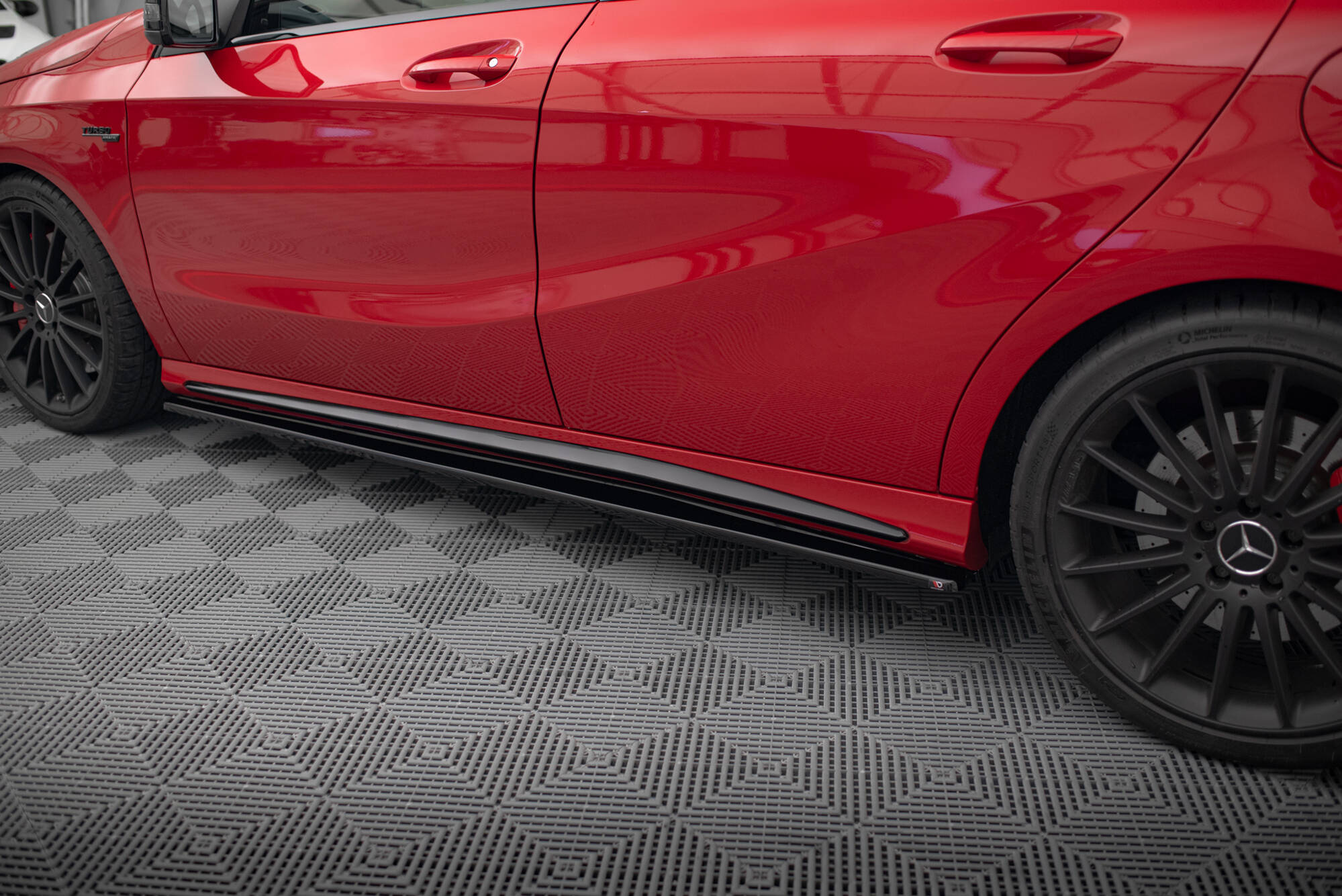 Side skirts diffusers mercedes a w176/ cla 117 amg/ cla 117 amg line facelift