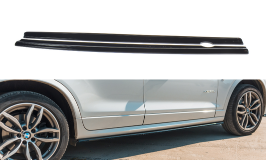 Side skirts diffusers for bmw x3 f25 m-pack facelift
