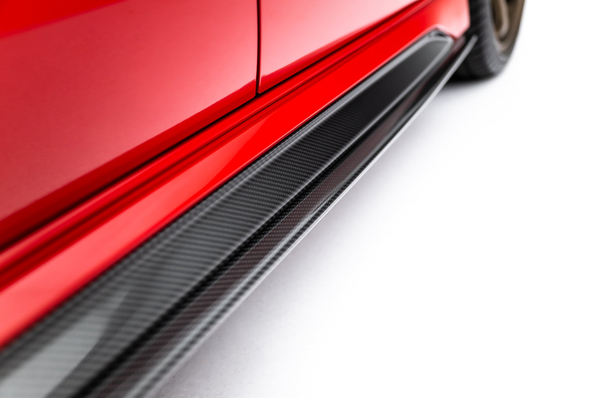 Set of prepreg carbon fiber side skirts audi rs3 sedan 8y facelift