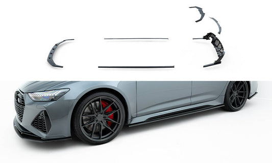 Set of prepreg carbon fiber splitters audi rs6 c8