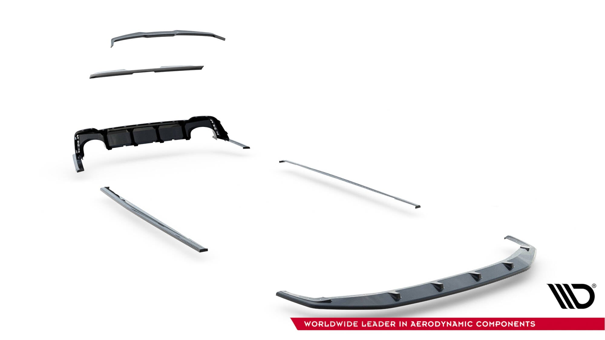 Sæt prepreg carbon fiber splitters audi rs6 c8