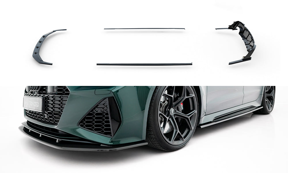 Sæt prepreg carbon fiber splitters audi rs7 c8