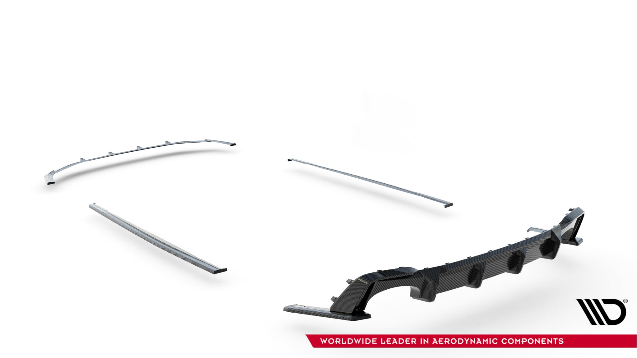 Sæt prepreg carbon fiber splitters audi rs7 c8