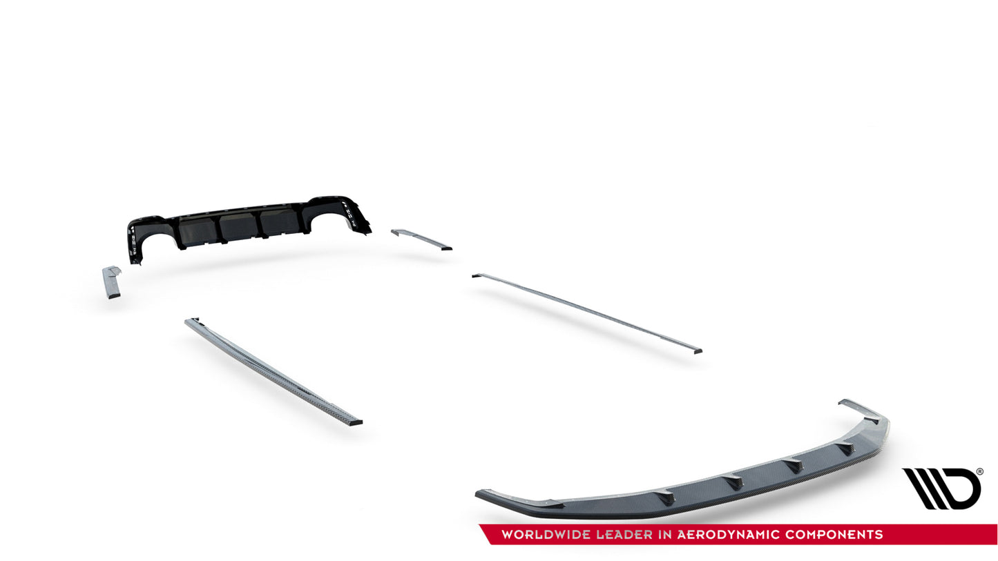 Set of prepreg carbon fiber splitters audi rs7 c8