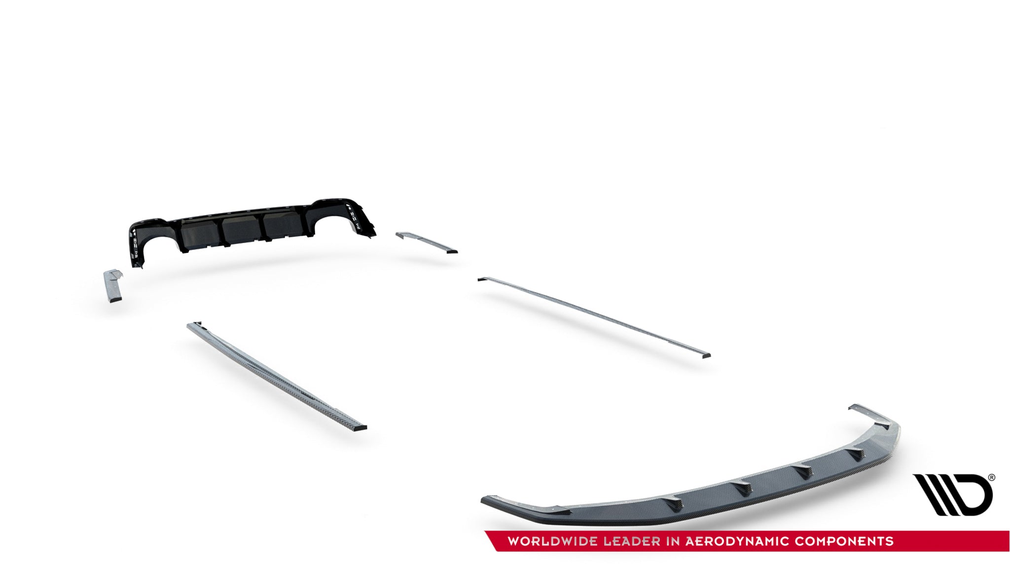 Set of prepreg carbon fiber splitters audi rs7 c8