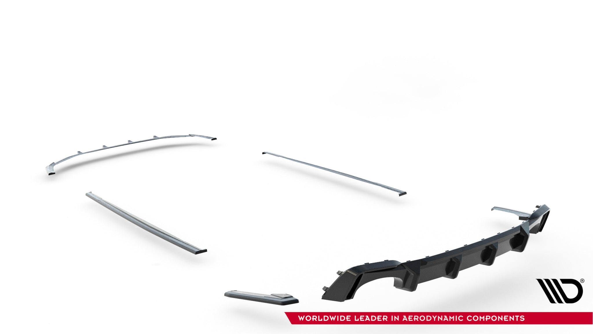 Sæt prepreg carbon fiber splitters audi rs7 c8