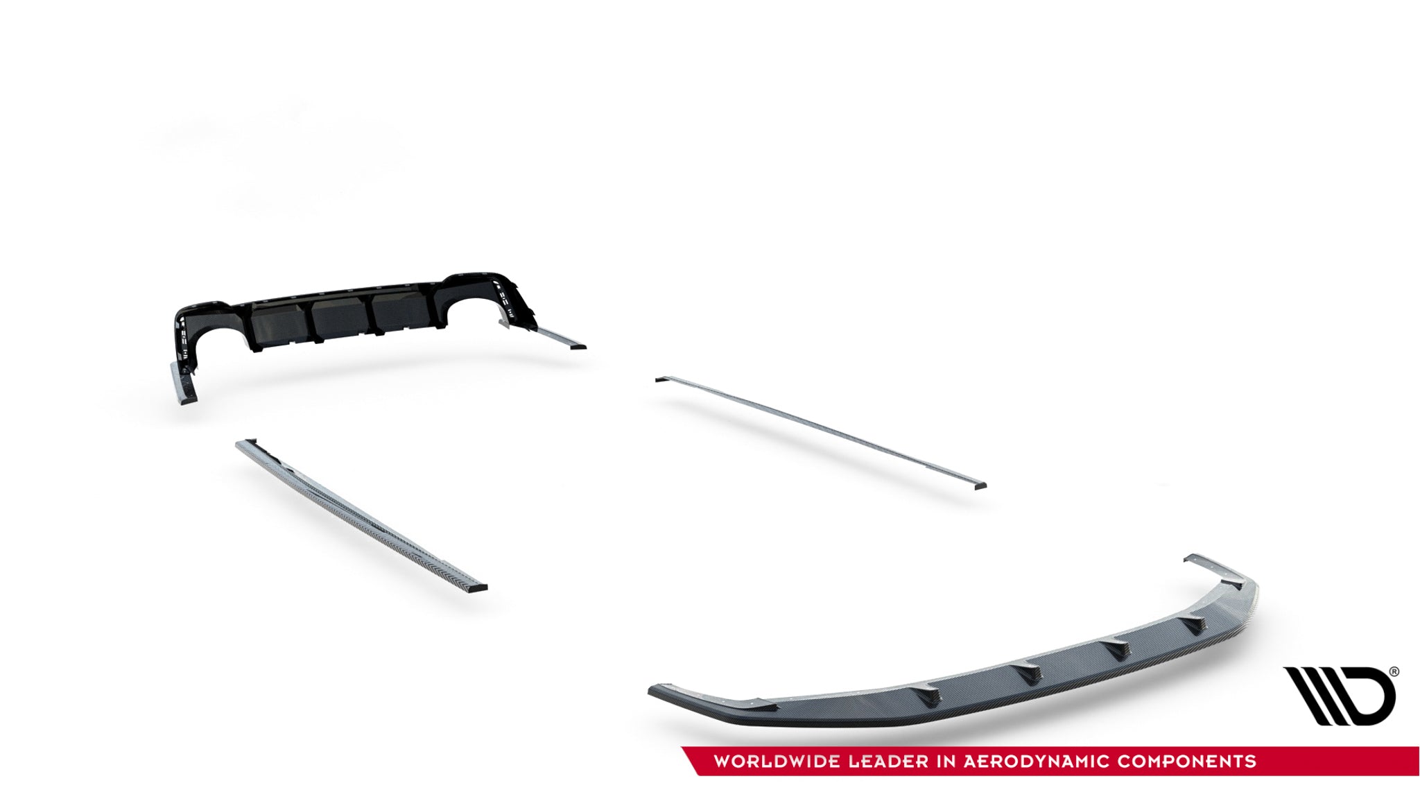 Sæt prepreg carbon fiber splitters audi rs7 c8